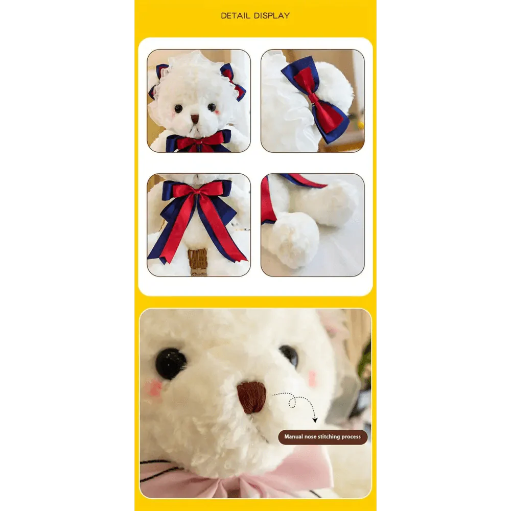 Superior Quality Cute Teddy Bear With Dress Plush Doll Stuffed Animals Kids Toys Room Decor, Christmas,VE Valentine Gifts Stevvex