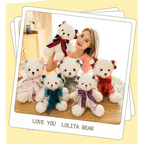 Superior Quality Cute Teddy Bear With Dress Plush Doll Stuffed Animals Kids Toys Room Decor, Christmas,VE Valentine Gifts Stevvex