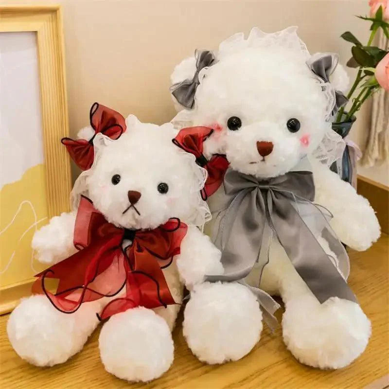 Superior Quality Cute Teddy Bear With Dress Plush Doll Stuffed Animals Kids Toys Room Decor, Christmas,VE Valentine Gifts Stevvex