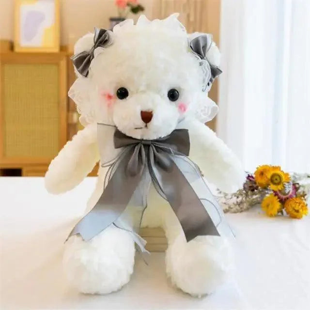Superior Quality Cute Teddy Bear With Dress Plush Doll Stuffed Animals Kids Toys Room Decor, Christmas,VE Valentine Gifts Stevvex