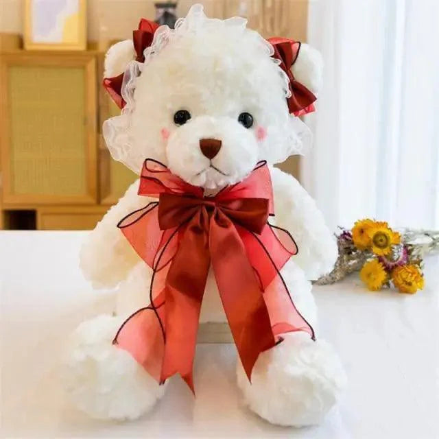 Superior Quality Cute Teddy Bear With Dress Plush Doll Stuffed Animals Kids Toys Room Decor, Christmas,VE Valentine Gifts Stevvex