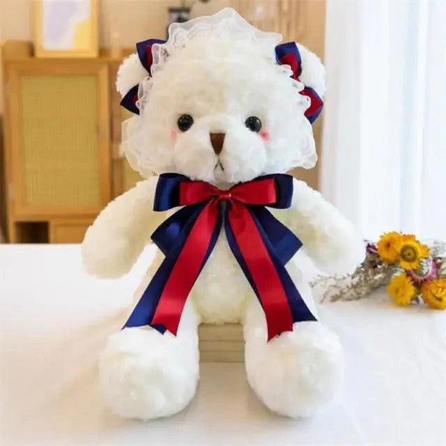 Superior Quality Cute Teddy Bear With Dress Plush Doll Stuffed Animals Kids Toys Room Decor, Christmas,VE Valentine Gifts Stevvex