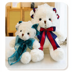 Superior Quality Cute Teddy Bear With Dress Plush Doll Stuffed Animals Kids Toys Room Decor, Christmas,VE Valentine Gifts Stevvex