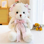 Superior Quality Cute Teddy Bear With Dress Plush Doll Stuffed Animals Kids Toys Room Decor, Christmas,VE Valentine Gifts Stevvex