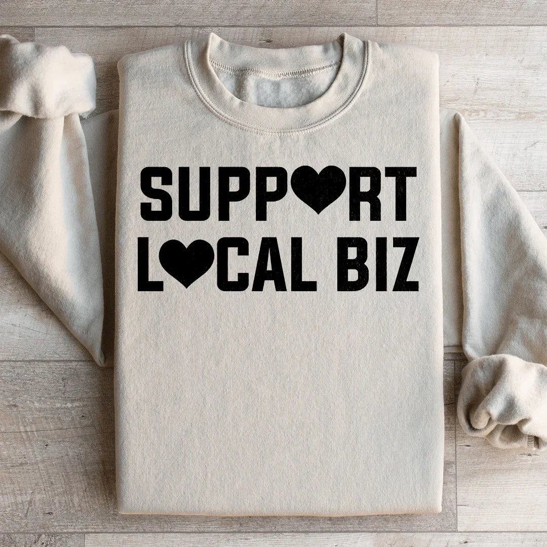 Support Local Biz Sweatshirt Peachy Sunday