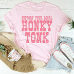Support Your Local Honky Tonk Tee Peachy Sunday