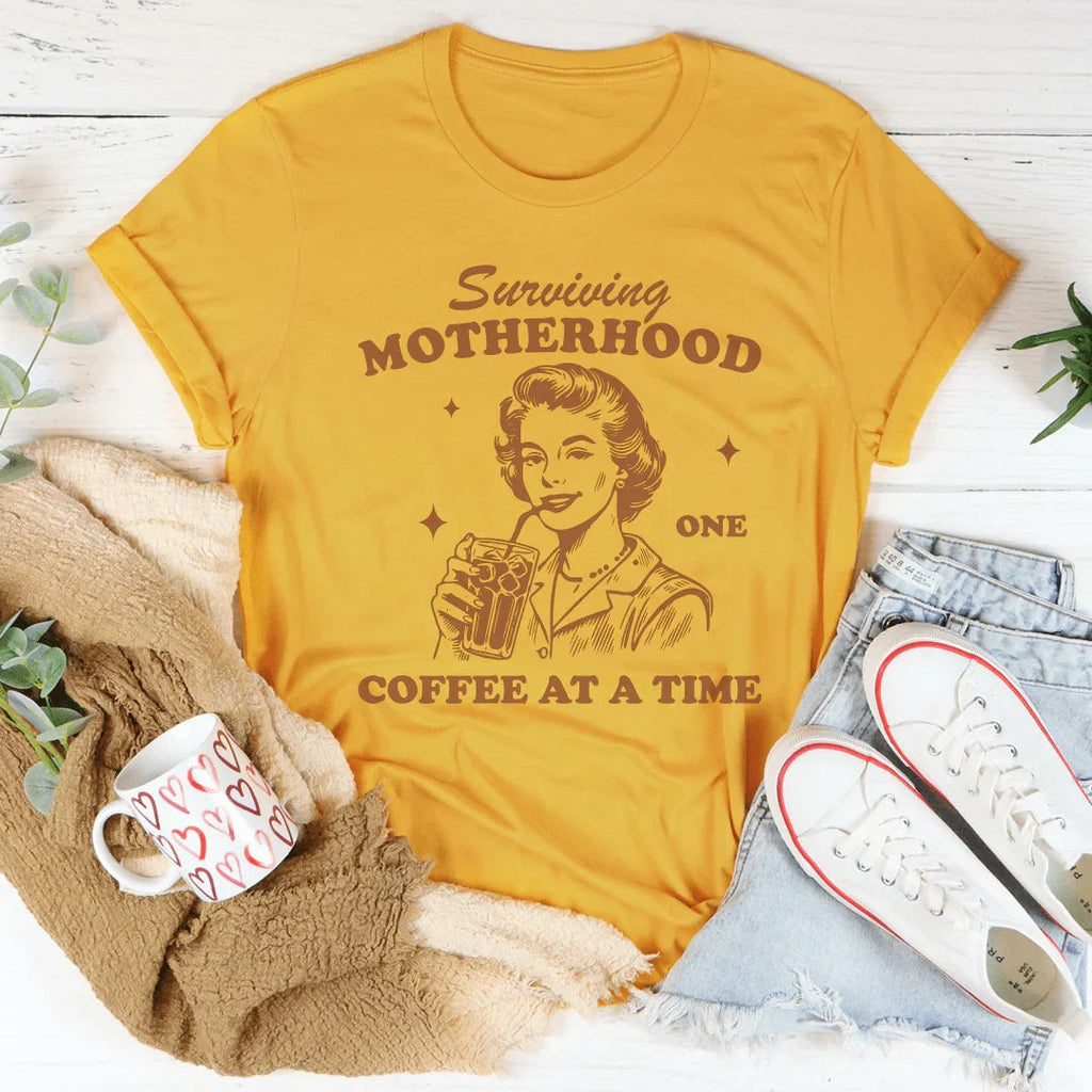 Surviving Motherhood Tee Peachy Sunday