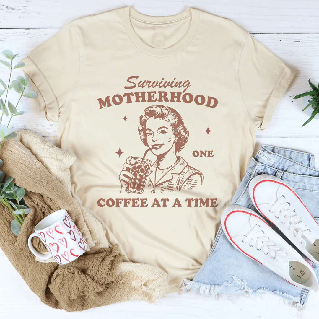 Surviving Motherhood Tee Peachy Sunday