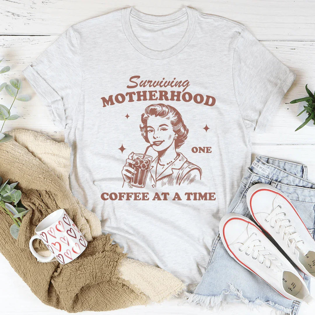 Surviving Motherhood Tee Peachy Sunday