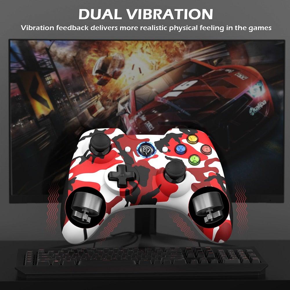 Sustainable Black And Red Wireless Joystick PC Controller Gamepad Simple Cool Joystick Compatible With TV Box Tablet Stevvex