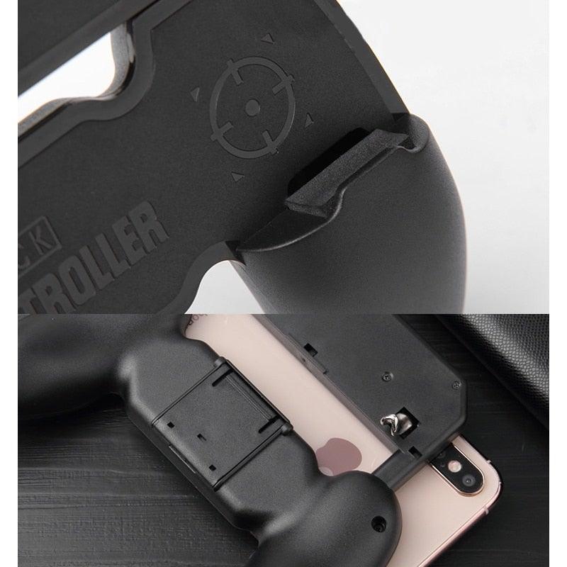 Sustainable Black Joystick Trigger Gamepad Controller Compatible With Smartphone Mobile Cellphone Portable Holder Quality Gaming Pads Stevvex