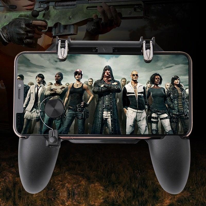 Sustainable Black Joystick Trigger Gamepad Controller Compatible With Smartphone Mobile Cellphone Portable Holder Quality Gaming Pads Stevvex