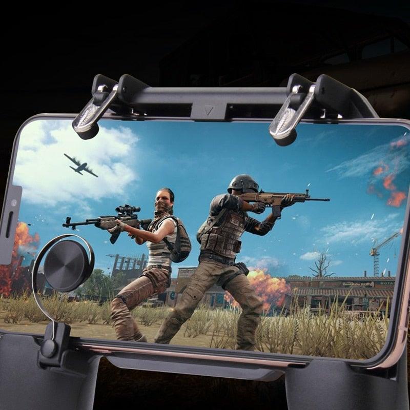 Sustainable Black Joystick Trigger Gamepad Controller Compatible With Smartphone Mobile Cellphone Portable Holder Quality Gaming Pads Stevvex