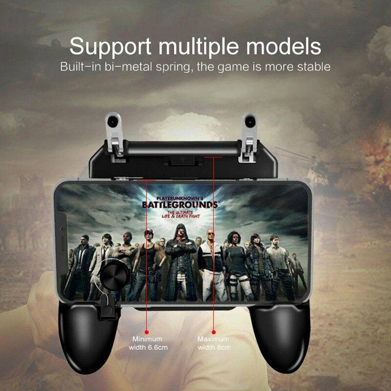 Sustainable Black Joystick Trigger Gamepad Controller Compatible With Smartphone Mobile Cellphone Portable Holder Quality Gaming Pads Stevvex