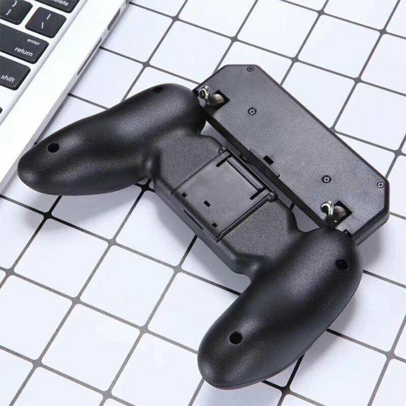 Sustainable Black Joystick Trigger Gamepad Controller Compatible With Smartphone Mobile Cellphone Portable Holder Quality Gaming Pads Stevvex