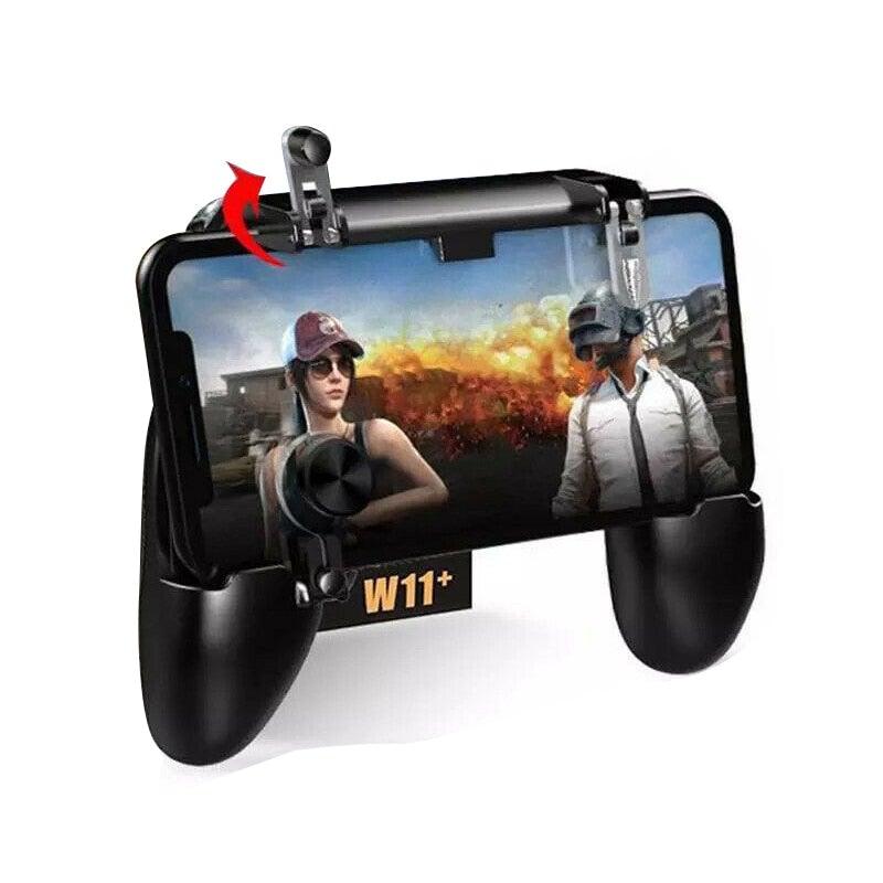 Sustainable Black Joystick Trigger Gamepad Controller Compatible With Smartphone Mobile Cellphone Portable Holder Quality Gaming Pads Stevvex