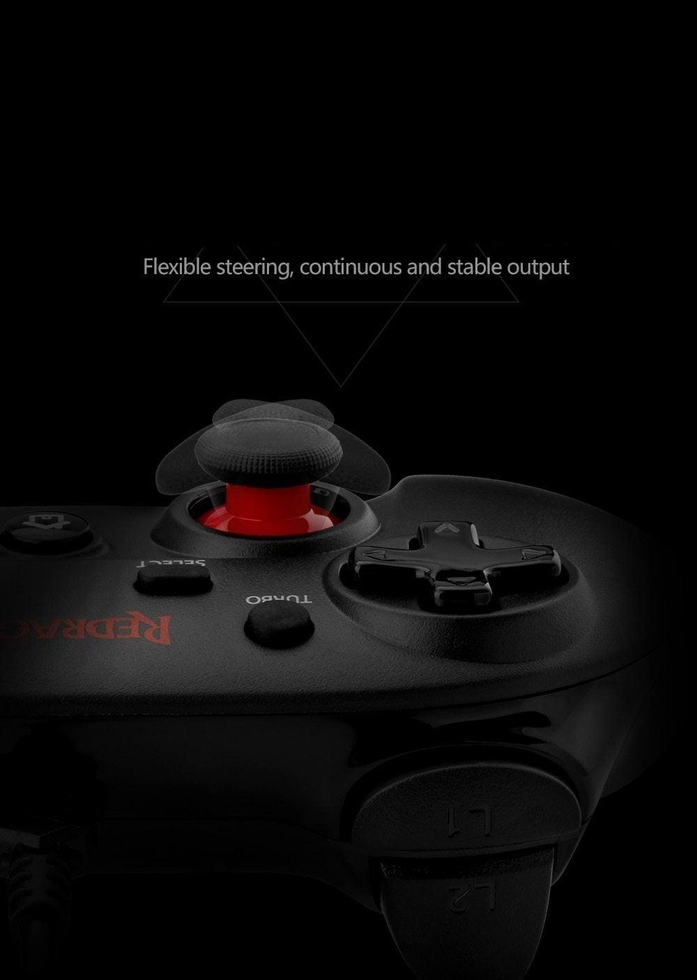 Sustainable Black Wired Dual Vibration Joystick Gamepad Controller Compatible With PC Monitor Laptop Stevvex