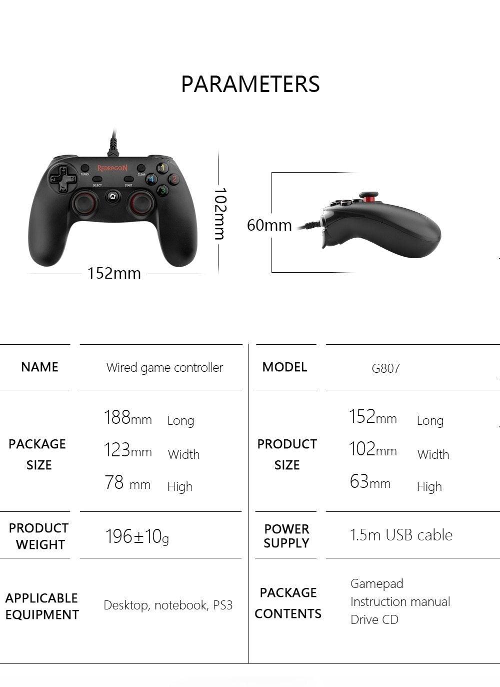 Sustainable Black Wired Dual Vibration Joystick Gamepad Controller Compatible With PC Monitor Laptop Stevvex