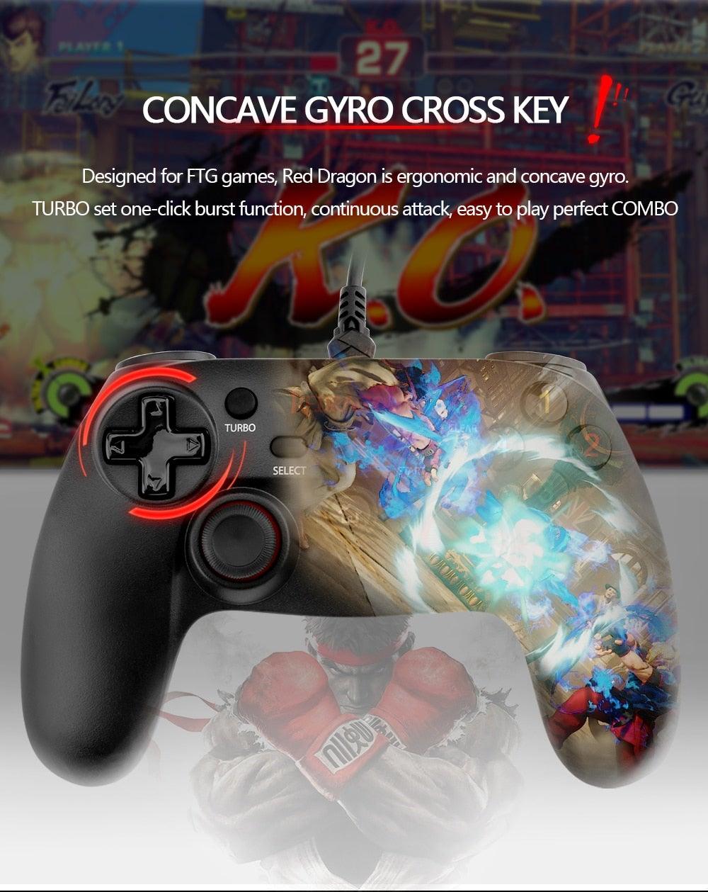 Sustainable Black Wired Dual Vibration Joystick Gamepad Controller Compatible With PC Monitor Laptop Stevvex