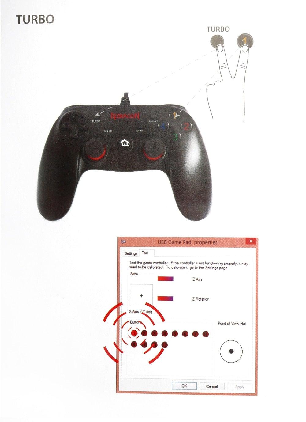 Sustainable Black Wired Dual Vibration Joystick Gamepad Controller Compatible With PC Monitor Laptop Stevvex