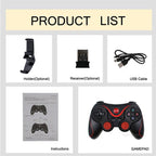 Sustainable White Wireless Joystick Gamepad PC Game Controller Support Bluetooth BT3.0 Compatible With Mobile Phone Tablet Wireless Controller Game Controller Gamepad Joystick Compatible With Slim 360 PC Windows 7 8 10 (White) Stevvex