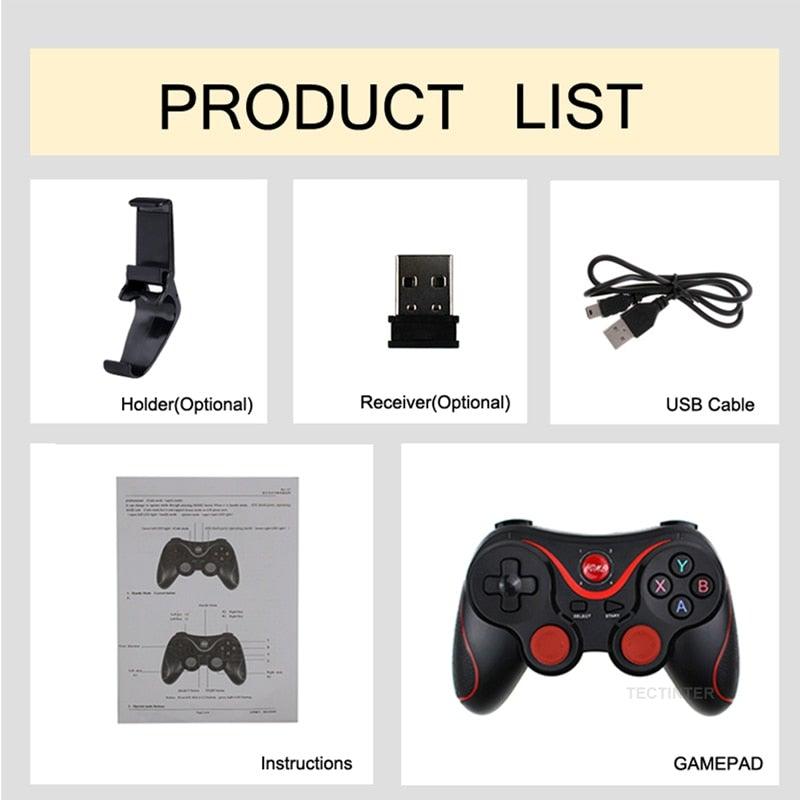 Sustainable White Wireless Joystick Gamepad PC Game Controller Support Bluetooth BT3.0 Compatible With Mobile Phone Tablet Wireless Controller Game Controller Gamepad Joystick Compatible With Slim 360 PC Windows 7 8 10 (White) Stevvex