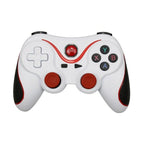 Sustainable White Wireless Joystick Gamepad PC Game Controller Support Bluetooth BT3.0 Compatible With Mobile Phone Tablet Wireless Controller Game Controller Gamepad Joystick Compatible With Slim 360 PC Windows 7 8 10 (White) Stevvex