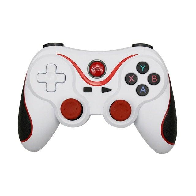 Sustainable White Wireless Joystick Gamepad PC Game Controller Support Bluetooth BT3.0 Compatible With Mobile Phone Tablet Wireless Controller Game Controller Gamepad Joystick Compatible With Slim 360 PC Windows 7 8 10 (White) Stevvex