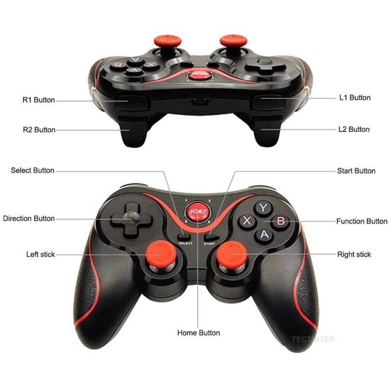 Sustainable White Wireless Joystick Gamepad PC Game Controller Support Bluetooth BT3.0 Compatible With Mobile Phone Tablet Wireless Controller Game Controller Gamepad Joystick Compatible With Slim 360 PC Windows 7 8 10 (White) Stevvex