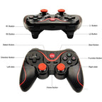 Sustainable White Wireless Joystick Gamepad PC Game Controller Support Bluetooth BT3.0 Compatible With Mobile Phone Tablet Wireless Controller Game Controller Gamepad Joystick Compatible With Slim 360 PC Windows 7 8 10 (White) Stevvex