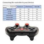 Sustainable White Wireless Joystick Gamepad PC Game Controller Support Bluetooth BT3.0 Compatible With Mobile Phone Tablet Wireless Controller Game Controller Gamepad Joystick Compatible With Slim 360 PC Windows 7 8 10 (White) Stevvex