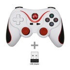 Sustainable White Wireless Joystick Gamepad PC Game Controller Support Bluetooth BT3.0 Compatible With Mobile Phone Tablet Wireless Controller Game Controller Gamepad Joystick Compatible With Slim 360 PC Windows 7 8 10 (White) Stevvex