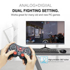 Sustainable White Wireless Joystick Gamepad PC Game Controller Support Bluetooth BT3.0 Compatible With Mobile Phone Tablet Wireless Controller Game Controller Gamepad Joystick Compatible With Slim 360 PC Windows 7 8 10 (White) Stevvex