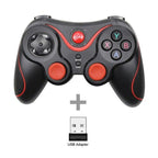 Sustainable White Wireless Joystick Gamepad PC Game Controller Support Bluetooth BT3.0 Compatible With Mobile Phone Tablet Wireless Controller Game Controller Gamepad Joystick Compatible With Slim 360 PC Windows 7 8 10 (White) Stevvex