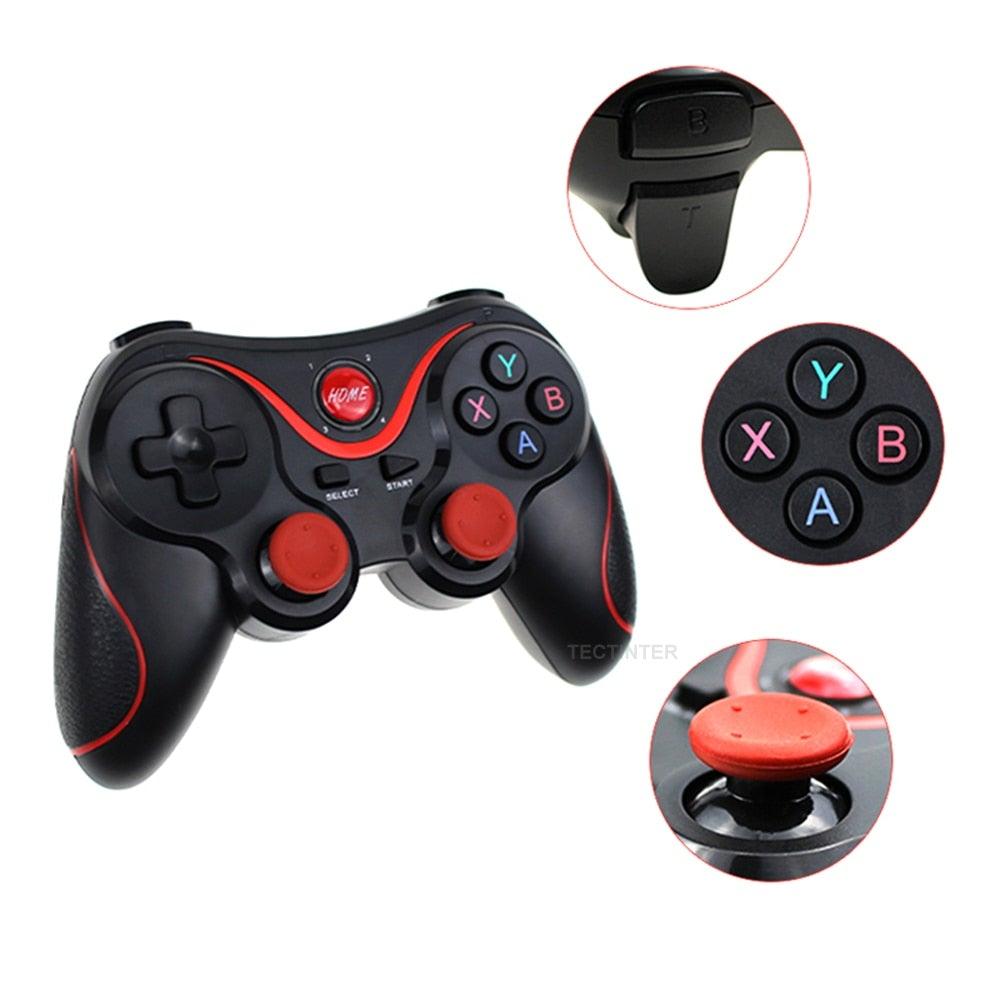 Sustainable White Wireless Joystick Gamepad PC Game Controller Support Bluetooth BT3.0 Compatible With Mobile Phone Tablet Wireless Controller Game Controller Gamepad Joystick Compatible With Slim 360 PC Windows 7 8 10 (White) Stevvex