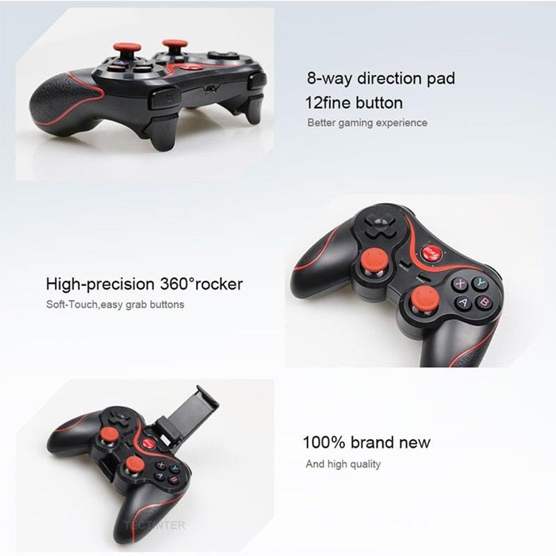 Sustainable White Wireless Joystick Gamepad PC Game Controller Support Bluetooth BT3.0 Compatible With Mobile Phone Tablet Wireless Controller Game Controller Gamepad Joystick Compatible With Slim 360 PC Windows 7 8 10 (White) Stevvex