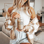 17oz Glass Tumbler With Bamboo Lid, 2 Stainless Straws & Cleaner, Hot/Iced