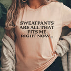 Sweatpants Are All That Fits Me Right Now Tee Peachy Sunday