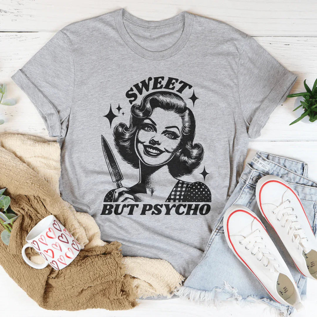 Sweet But Psycho Tee Peachy Sunday