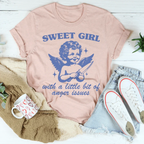 Sweet Girl With A Little Bit Of Anger Issues Tee Peachy Sunday