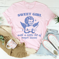 Sweet Girl With A Little Bit Of Anger Issues Tee Peachy Sunday
