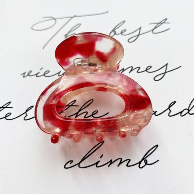 Sweet Mini Acetate Hair Clip for Women Girls Hair Claw Chic Barrettes Crab Hairpins Styling Claw Clips Fashion Hair Gorgeous Hair Accessories For Women Stevvex