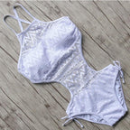 Swimsuit One Piece Backless  Beach Swimwear Women One Piece Swimsuits Plunge V Neck Bathing Suits Lace up Monokini Strappy Cutout Swimwear Bikini Bathing Suit Push Up Women's Swimwear Bodysuit For Women Stevvex
