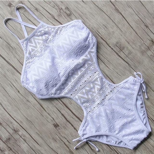 Swimsuit One Piece Backless  Beach Swimwear Women One Piece Swimsuits Plunge V Neck Bathing Suits Lace up Monokini Strappy Cutout Swimwear Bikini Bathing Suit Push Up Women's Swimwear Bodysuit For Women Stevvex