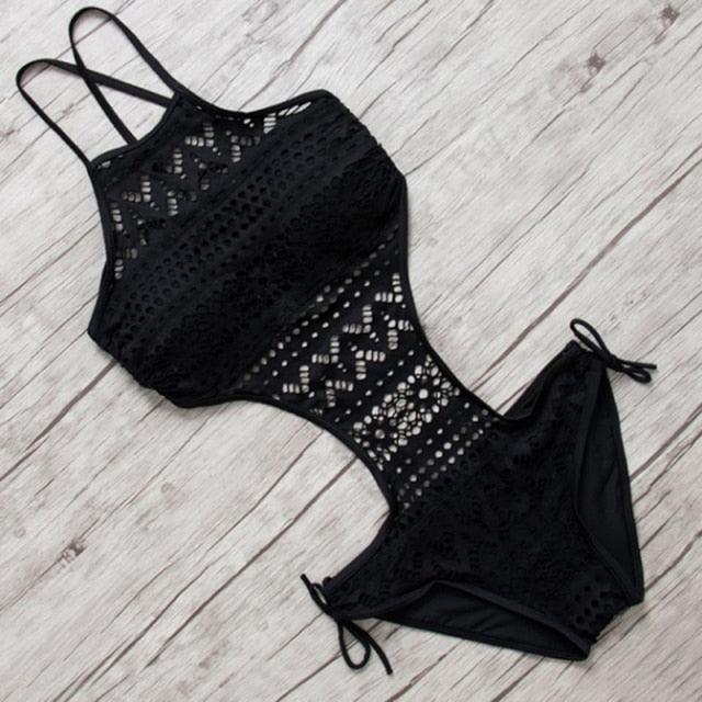 Swimsuit One Piece Backless  Beach Swimwear Women One Piece Swimsuits Plunge V Neck Bathing Suits Lace up Monokini Strappy Cutout Swimwear Bikini Bathing Suit Push Up Women's Swimwear Bodysuit For Women Stevvex