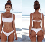 Swimwear Women Bikini Set Hollow Out Swimsuit Padded Halter Padded Push Up Bikini Set Two Pieces Swimsuit For Women Swimwear Bathing Suit Gifts For Mom Wife Girlfriend Lace Up Two Piece Bathing Suit Stevvex