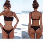 Swimwear Women Bikini Set Hollow Out Swimsuit Padded Halter Padded Push Up Bikini Set Two Pieces Swimsuit For Women Swimwear Bathing Suit Gifts For Mom Wife Girlfriend Lace Up Two Piece Bathing Suit Stevvex
