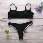 Swimwear Women Bikini Set Hollow Out Swimsuit Padded Halter Padded Push Up Bikini Set Two Pieces Swimsuit For Women Swimwear Bathing Suit Gifts For Mom Wife Girlfriend Lace Up Two Piece Bathing Suit Stevvex