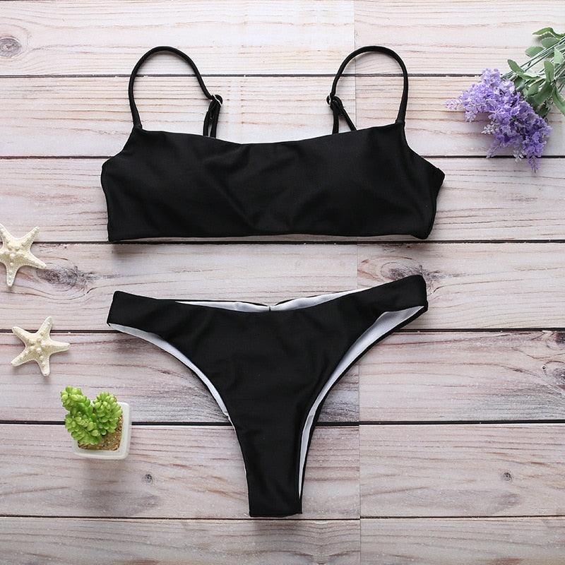 Swimwear Women Bikini Set Hollow Out Swimsuit Padded Halter Padded Push Up Bikini Set Two Pieces Swimsuit For Women Swimwear Bathing Suit Gifts For Mom Wife Girlfriend Lace Up Two Piece Bathing Suit Stevvex