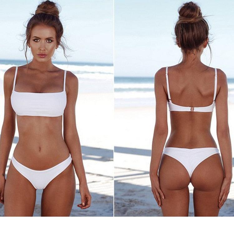 Swimwear Women Bikini Set Hollow Out Swimsuit Padded Halter Padded Push Up Bikini Set Two Pieces Swimsuit For Women Swimwear Bathing Suit Gifts For Mom Wife Girlfriend Lace Up Two Piece Bathing Suit Stevvex